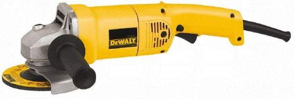 DeWALT - 5" Wheel Diam, 10,000 RPM, Corded Angle & Disc Grinder - 5/8-11 Spindle, 12 Amps - Apex Tool & Supply