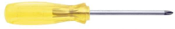 Urrea - #2, 12" OAL, Standard Phillips Screwdriver - 8" Handle Length, Round Shank, Acetate Handle - Apex Tool & Supply