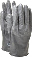 North - Size XL (10), 11" Long, 13 mil Thick, Butyl Chemical Resistant Gloves - Textured Finish, Rolled Cuff, Black - Apex Tool & Supply