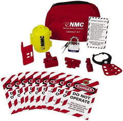 NMC - 18 Piece Electrical Lockout Kit - Keyed Differently, Comes in Pouch - Apex Tool & Supply