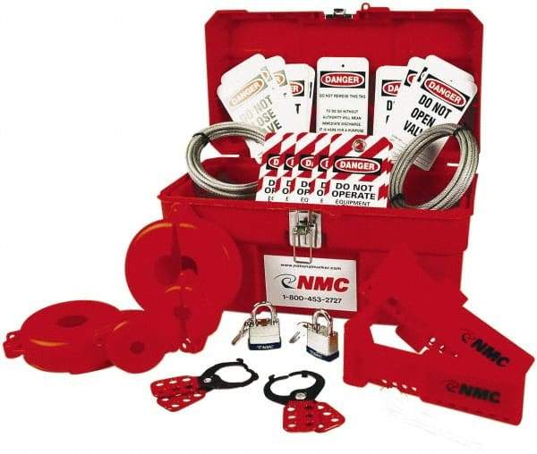 NMC - 32 Piece Valve Lockout Kit - Keyed Differently, Comes in Pouch - Apex Tool & Supply