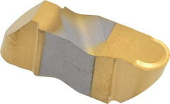 Kennametal - 4125NR K Grade KC730, 6.35mm Cutting Width Carbide Grooving Insert - 6.35mm Max Depth of Cut, Right Hand, 3.18mm Corner Radius, TiN Finish - Apex Tool & Supply