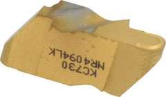 Kennametal - 4094NR K Grade KC730, 4.78mm Cutting Width Carbide Grooving Insert - 6.35mm Max Depth of Cut, Left Hand, 2.39mm Corner Radius, TiN Finish - Apex Tool & Supply