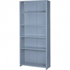 Lyon - 6 Shelf, 1,300 Lb. Capacity, Closed Shelving Starter Unit - 36 Inch Wide x 12 Inch Deep x 84 Inch High, Gray - Apex Tool & Supply