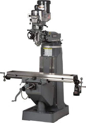 Bridgeport - 9" Table Width x 49" Table Length, Variable Speed Pulley Control, 3 Phase Knee Milling Machine - 2 hp - Apex Tool & Supply