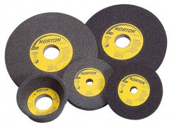 Norton - 7" Diam x 1-1/4" Hole x 1" Thick, I Hardness, 120 Grit Surface Grinding Wheel - Silicon Carbide, Type 1, Fine Grade, 3,600 Max RPM, Vitrified Bond, No Recess - Apex Tool & Supply