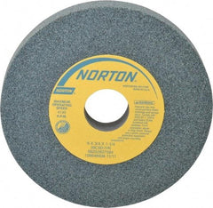 Norton - 6" Diam x 1-1/4" Hole x 3/4" Thick, I Hardness, 60 Grit Surface Grinding Wheel - Silicon Carbide, Type 1, Medium Grade, 4,140 Max RPM, Vitrified Bond, No Recess - Apex Tool & Supply