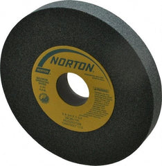 Norton - 6" Diam x 1-1/4" Hole x 3/4" Thick, I Hardness, 80 Grit Surface Grinding Wheel - Silicon Carbide, Type 1, Medium Grade, 4,140 Max RPM, Vitrified Bond, No Recess - Apex Tool & Supply