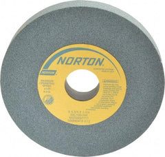 Norton - 6" Diam x 1-1/4" Hole x 3/4" Thick, I Hardness, 100 Grit Surface Grinding Wheel - Silicon Carbide, Type 1, Fine Grade, 4,140 Max RPM, Vitrified Bond, No Recess - Apex Tool & Supply