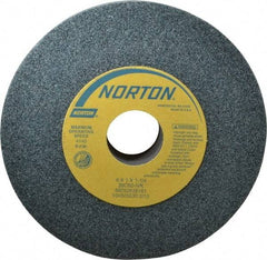 Norton - 6" Diam x 1-1/4" Hole x 1" Thick, I Hardness, 60 Grit Surface Grinding Wheel - Silicon Carbide, Type 1, Medium Grade, 4,140 Max RPM, Vitrified Bond, No Recess - Apex Tool & Supply