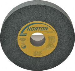 Norton - 6" Diam x 1-1/4" Hole x 1" Thick, I Hardness, 80 Grit Surface Grinding Wheel - Silicon Carbide, Type 1, Medium Grade, 4,140 Max RPM, Vitrified Bond, No Recess - Apex Tool & Supply
