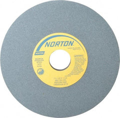 Norton - 7" Diam x 1-1/4" Hole x 1/2" Thick, I Hardness, 120 Grit Surface Grinding Wheel - Silicon Carbide, Type 1, Fine Grade, 3,600 Max RPM, Vitrified Bond, No Recess - Apex Tool & Supply