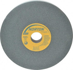 Norton - 8" Diam x 1-1/4" Hole x 1" Thick, I Hardness, 100 Grit Surface Grinding Wheel - Silicon Carbide, Type 1, Fine Grade, 3,600 Max RPM, Vitrified Bond, No Recess - Apex Tool & Supply