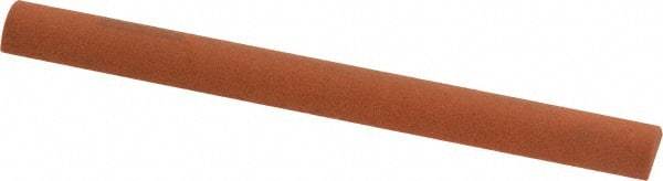 Norton - 4" Long x 3/8" Diam Aluminum Oxide Sharpening Stone - Half Round, Fine Grade - Apex Tool & Supply