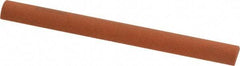 Norton - 4" Long x 3/8" Diam Aluminum Oxide Sharpening Stone - Half Round, Fine Grade - Apex Tool & Supply