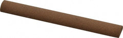 Norton - 4" Long x 1/2" Diam Aluminum Oxide Sharpening Stone - Half Round, Medium Grade - Apex Tool & Supply