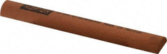 Norton - 4" Long x 1/2" Diam Aluminum Oxide Sharpening Stone - Half Round, Fine Grade - Apex Tool & Supply