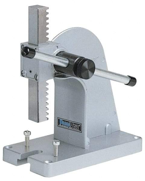Panavise - 3/4" Ram, 2-1/8" Throat Depth, 1/4 Ton Manual Arbor Press - 4" Max Work Height x 3.7" Base Width x 7" Base Depth - Apex Tool & Supply