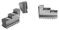 Buck Chuck Company - 12" Max Chuck Diam Compatibility, Steel Tongue & Groove Hard Lathe Top Jaws - 2" High - Apex Tool & Supply