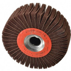 Superior Abrasives - 6" Diam, 80 Grit Aluminum Oxide Duplex Wheel - 1" Hole, 2" Wide, Coated, Medium Grade, 4,500 Max RPM - Apex Tool & Supply