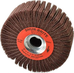 Superior Abrasives - 6" Diam, 180 Grit Aluminum Oxide Duplex Wheel - 1" Hole, 2" Wide, Coated, Very Fine Grade, 4,500 Max RPM - Apex Tool & Supply