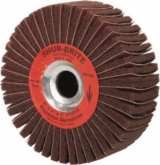 Superior Abrasives - 6" Diam, 120 Grit Aluminum Oxide Duplex Wheel - 1" Hole, 2" Wide, Coated, Fine Grade, 4,500 Max RPM - Apex Tool & Supply