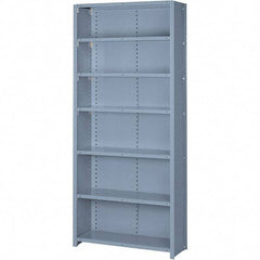 Lyon - 7 Shelf, 900 Lb. Capacity, Closed Shelving Starter Unit - 36 Inch Wide x 24 Inch Deep x 84 Inch High, Gray - Apex Tool & Supply
