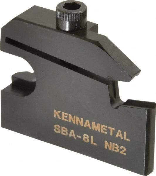 Kennametal - Left Hand, 0.315" Insert Width, 1 Inch Max Depth of Cut, Indexable Cutoff and Grooving Support Blade - SBA8L - Apex Tool & Supply