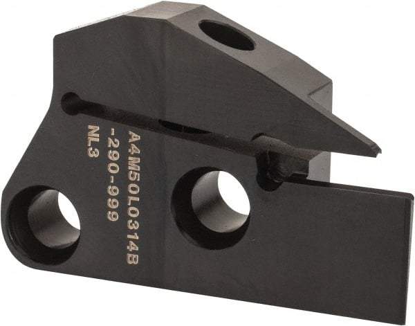 Kennametal - 3mm Groove Width, 14mm Max Depth of Cut, Left Hand Cut, A4M-B Indexable Grooving Blade - 3 Seat Size, Series A4 - Apex Tool & Supply