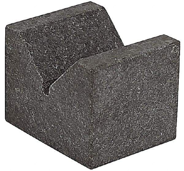 SPI - 90° Angle, Black Granite V-Block - 6" Long x 6" Wide x 6" High, Sold as Matched Pair - Apex Tool & Supply