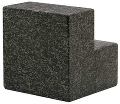 SPI - 9" Wide x 6" Deep x 6" High Granite Precision-Ground Angle Plate - Stepped Plate, Flat Surface, Open End, Single Plate - Apex Tool & Supply
