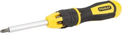 Stanley - 10 Piece Mini-Ratchet Bit Screwdriver Kit - Phillips, Slotted, Torx, Square, Pozidriv, Standard - Apex Tool & Supply