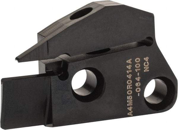 Kennametal - 4mm Groove Width, 14mm Max Depth of Cut, Right Hand Cut, A4M-A Indexable Grooving Blade - 4 Seat Size, Series A4 - Apex Tool & Supply
