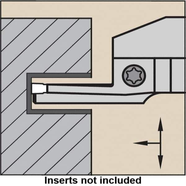 Kennametal - 2mm Groove Width, 12mm Max Depth of Cut, Left Hand Cut, A4M-B Indexable Grooving Blade - 2S Seat Size, A4G0200M2SP02B Insert Style, Series A4 - Apex Tool & Supply