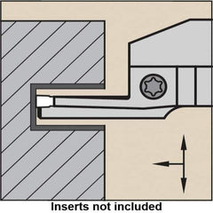 Kennametal - 3mm Groove Width, 14mm Max Depth of Cut, Left Hand Cut, A4M-B Indexable Grooving Blade - 3S Seat Size, A4G0300M3SP04B Insert Style, Series A4 - Apex Tool & Supply