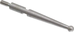SPI - 0.08" Ball Diam, Steel, Ball Test Indicator Contact Point - 13/16" Contact Point Length, Use with Interapid Test Indicators - Apex Tool & Supply
