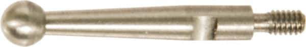 SPI - 1/8" Ball Diam, Steel, Ball Test Indicator Contact Point - 1-1/2" Contact Point Length, Use with Teclock Test Indicators - Apex Tool & Supply