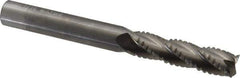 M.A. Ford - 7/16" Diam, 1-3/4" LOC, 4 Flute Solid Carbide Roughing & Finishing Square End Mill - Uncoated, 4" OAL, 7/16" Shank Diam, Straight Shank, 30° Helix, Centercutting, Extra Long Length - Apex Tool & Supply