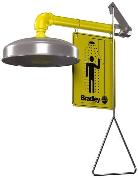 Bradley - Plumbed Drench Showers Mount: Horizontal Shower Head Material: Plastic with Stainless Steel - Apex Tool & Supply