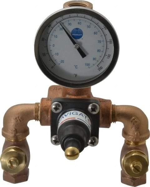 Bradley - Brass Water Mixing Valve & Unit - 7 GPM at 30 psi Flow Rate - Apex Tool & Supply