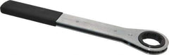 Lang - 1-1/2" 12 Point Ratcheting Box Wrench - Single End, 15-1/2" OAL, Steel, Nickel Chrome Finish - Apex Tool & Supply