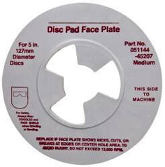 3M - 5" Max Diam, Abrasive Disc Face Plate - 5/8-11, 9,500 RPM - Apex Tool & Supply