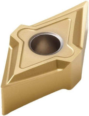 Seco - DNMP442 MF1 Grade TS2000 Carbide Turning Insert - TiAlN/TiN Finish, 55° Diamond, 1/2" Inscr Circle, 1/4" Thick, 1/32" Corner Radius - Apex Tool & Supply