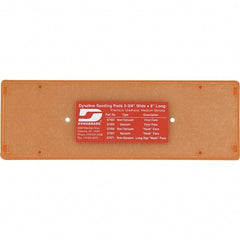 Dynabrade - 8 x 2-3/4" Rectangular Adhesive/PSA Backing Pad - Dynaline Compatible, Clip Attachment, Nonvacuum Pad, 3/8" Thick, Medium Density - Apex Tool & Supply