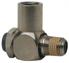 Norgren - 1/2" Female NPT x 1/2" Male NPT Tamper Resistant Flow Control Valve - 5 to 150 psi, Needle Valve & Brass Material - Apex Tool & Supply