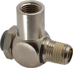 Norgren - 1/4" Female NPT x 1/4" Male NPT Tamper Resistant Flow Control Valve - 5 to 150 psi, Needle Valve & Brass Material - Apex Tool & Supply
