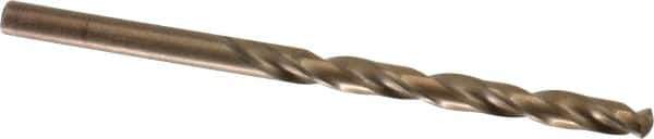 Triumph Twist Drill - 3/16" 135° Cobalt Jobber Drill - Oxide/Gold Finish, Right Hand Cut, Spiral Flute, Straight Shank, 3-1/2" OAL, Split Point - Apex Tool & Supply