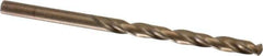 Triumph Twist Drill - 3/16" 135° Cobalt Jobber Drill - Oxide/Gold Finish, Right Hand Cut, Spiral Flute, Straight Shank, 3-1/2" OAL, Split Point - Apex Tool & Supply