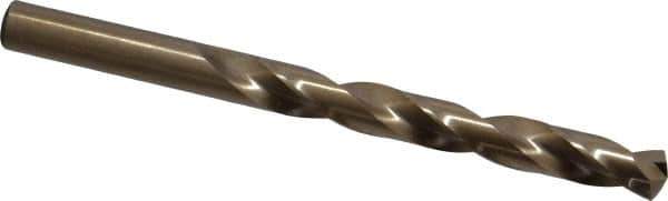 Triumph Twist Drill - 27/64" 135° Cobalt Jobber Drill - Oxide/Gold Finish, Right Hand Cut, Spiral Flute, Straight Shank, 5-3/8" OAL, Split Point - Apex Tool & Supply