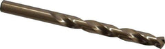 Triumph Twist Drill - 27/64" 135° Cobalt Jobber Drill - Oxide/Gold Finish, Right Hand Cut, Spiral Flute, Straight Shank, 5-3/8" OAL, Split Point - Apex Tool & Supply